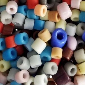150+ 6mm PONY BEADS Czech Glass MIXED colors 9mm CROW new handmade DIY